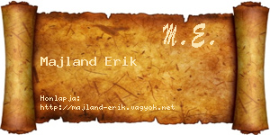 Majland Erik névjegykártya